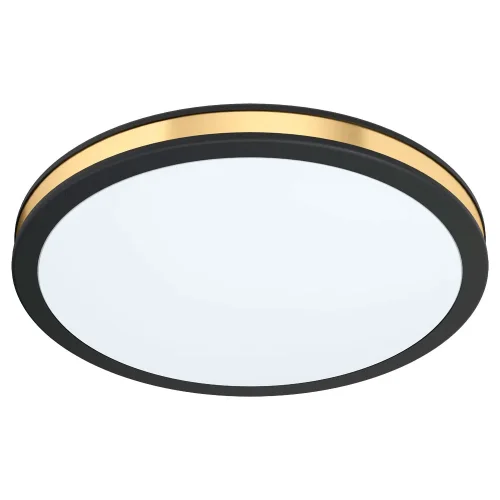 Светильник потолочный LED Pescaito 99406 Eglo белый на 1 лампу, основание чёрное золотое в стиле современный 
