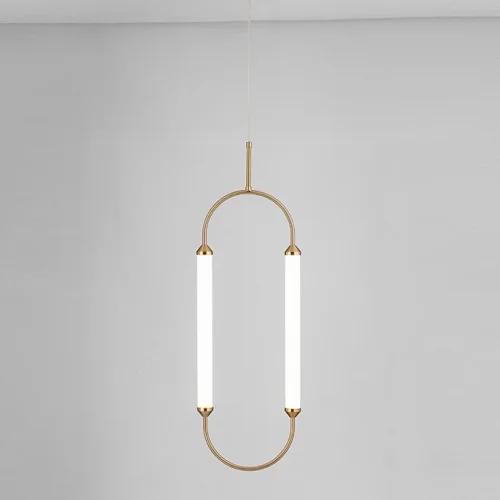 Светильник подвесной Giopato Coombes CIRQUE Pendant Ellipse Vertical 148254-22 ImperiumLoft белый на 2 лампы, основание латунь в стиле современный лофт 