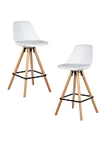 Стул барный набор 2 шт. SET-2 759APP-1-LMZL RONNI, цвет сиденья белый (ZL-W-02), цвет основания светлый бук Dobrin, /экокожа, ножки/металл/дерево/светлый бук, размеры - *930***430*450 Стул барный набор 2 шт. SET-2 759APP-1-LMZL RONNI, цвет сиденья белый (ZL-W-02), цвет основания светлый бук Dobrin, /экокожа, ножки/металл/дерево/светлый бук, размеры - *930***430*450
