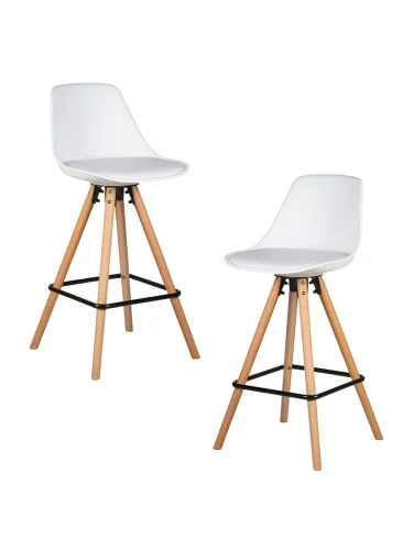 Стул барный набор 2 шт. SET-2 759APP-1-LMZL RONNI, цвет сиденья белый (ZL-W-02), цвет основания светлый бук Dobrin, /экокожа, ножки/металл/дерево/светлый бук, размеры - *930***430*450 Стул барный набор 2 шт. SET-2 759APP-1-LMZL RONNI, цвет сиденья белый (ZL-W-02), цвет основания светлый бук Dobrin, /экокожа, ножки/металл/дерево/светлый бук, размеры - *930***430*450