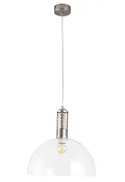 Светильник подвесной ANGELINA SP1 NICKEL Crystal Lux прозрачный 1 лампа, основание никель в стиле лофт 