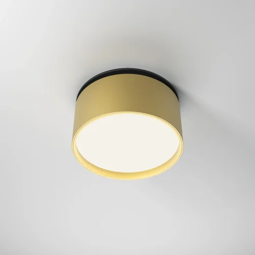 Светильник точечный LED Onda DL024-12W-DTW-BMG Maytoni матовый золото на 1 лампу, основание чёрное матовое золото в стиле хай-тек современный круглый фото 4