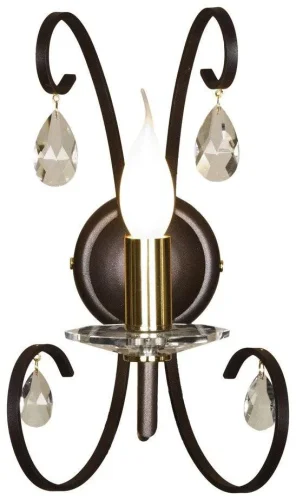 Бра  366-601-01 Velante без плафона на 1 лампа, основание золотое коричневое в стиле классический 