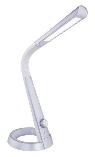 Настольная лампа LED Mitti 58376S Globo серебряная на 1 лампу, основание серебряное полимер в стиле хай-тек современный  Настольная лампа LED Mitti 58376S Globo серебряная на 1 лампу, основание серебряное полимер в стиле хай-тек современный