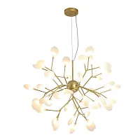 Люстра подвесная Candy A7274SP-45GO Arte Lamp белая на 45 ламп, основание золотое в стиле флористика современный ветви