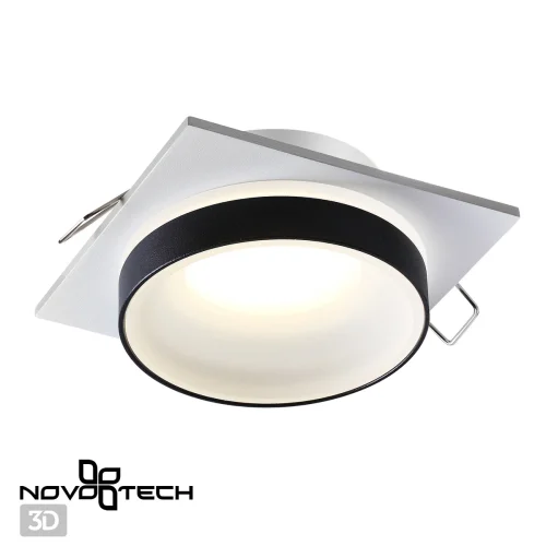 Светильник точечный Water 370788 Novotech белый чёрный 1 лампа, основание чёрное в стиле современный  фото 4