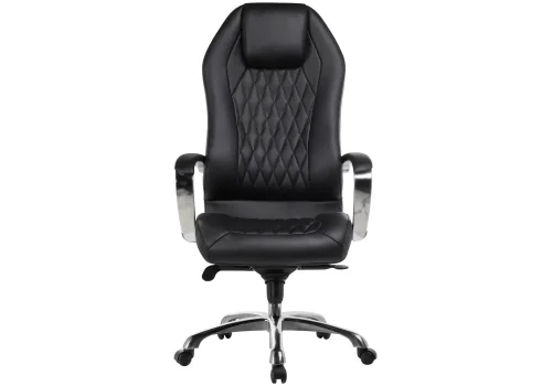 Компьютерное кресло Damian black / satin chrome 15430 Woodville, чёрный/экокожа, ножки/металл/хром, размеры - *1330***650* фото 4