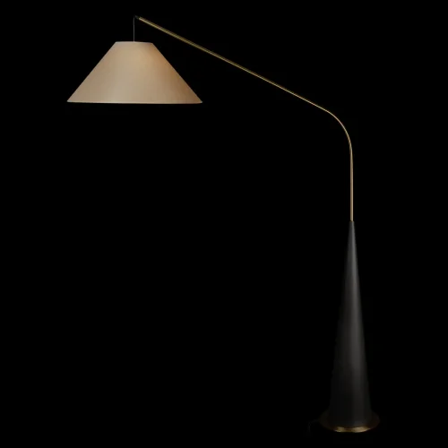 Торшер Бобби / Bobbie 10570F Black LOFT IT белый на 1 лампу, основание бронзовое чёрное в стиле кантри винтаж фото 4