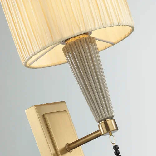 Бра Latte 5403/1W Odeon Light бежевый на 1 лампа, основание бронзовое в стиле классический  фото 7