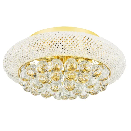 Люстра потолочная Monile 704062 Osgona прозрачная на 6 ламп, основание золотое в стиле арт-деко 