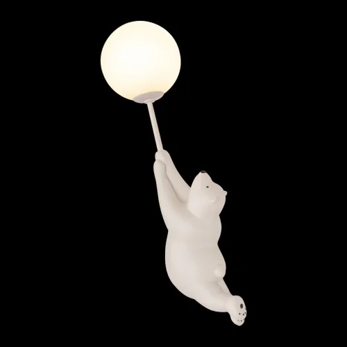 Бра Teddy 10030W/A LOFT IT белый на 1 лампа, основание белое в стиле современный шар фото 2