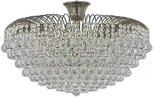Люстра потолочная хрустальная Empoli E 1.2.80.100 N Arti Lampadari прозрачная на 16 ламп, основание никель в стиле классика 