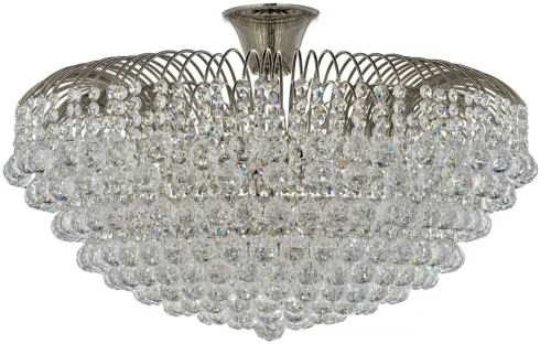 Люстра потолочная хрустальная Empoli E 1.2.60.100 N Arti Lampadari прозрачная на 10 ламп, основание никель в стиле классический 