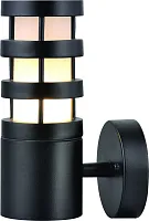 Настенный светильник PORTICO A8371AL-1BK Arte Lamp уличный IP44 чёрный 1 лампа, плафон белый в стиле современный E27