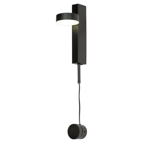 Бра LED Bridgeport LSP-7044 Lussole чёрный белый на 1 лампа, основание чёрное в стиле современный хай-тек 
