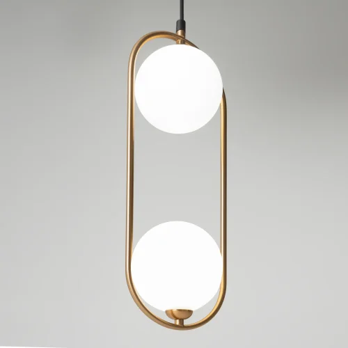 Светильник подвесной Ring MOD013PL-02BS1 Maytoni белый на 2 лампы, основание латунь в стиле современный шар фото 6 Светильник подвесной Ring MOD013PL-02BS1 Maytoni белый на 2 лампы, основание латунь в стиле современный шар фото 6