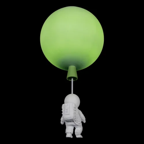 Светильник потолочный Cosmo 10044/200 Green LOFT IT зелёный 1 лампа, основание белое в стиле современный космонавт фото 6