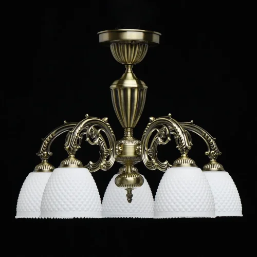 Люстра потолочная Фелиция 114010405 MW-Light белая на 5 ламп, основание античное бронза в стиле классический  фото 3