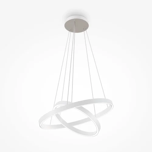 Светильник подвесной LED Rim MOD058PL-L55WK Maytoni белый 1 лампа, основание белое в стиле современный хай-тек минимализм кольца фото 3