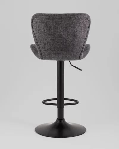 Стул барный ПОРШЕ серый (набор 2 шт) УТ000040581 Stool Group, серый/шенилл, ножки/металл/чёрный, размеры - 920*1030**** фото 4