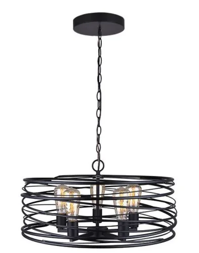 Люстра подвесная лофт Carol TL1187H-05BK Toplight чёрная на 5 ламп, основание чёрное в стиле лофт современный 