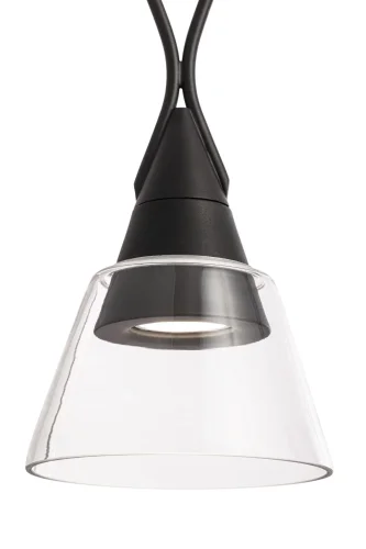 Светильник подвесной Hilo P063PL-01B Maytoni прозрачный 1 лампа, основание чёрное в стиле современный  фото 4