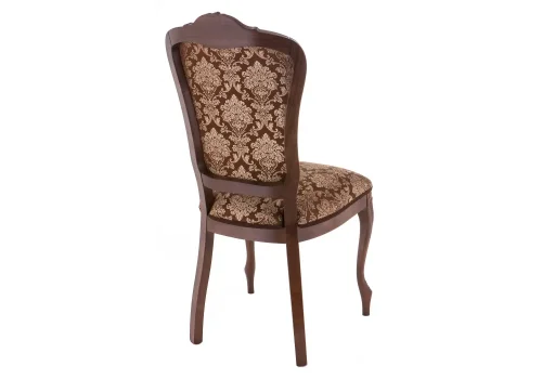 Деревянный стул Руджеро орех / шоколад 318604 Woodville, шоколад/ткань, ножки/массив бука дерево/орех, размеры - ****500*560 фото 4
