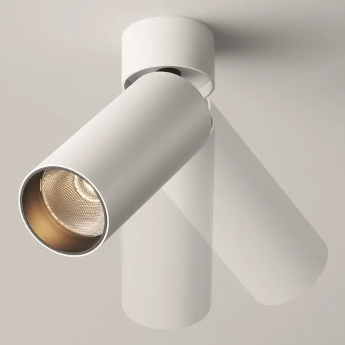 Светильник накладной Focus LED C055CL-L12W3K-W-W Maytoni белый на 1 лампу, основание белое в стиле хай-тек современный круглый фото 14
