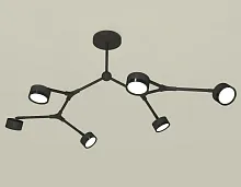 Светильник потолочный XB9056150 Ambrella light чёрный 6 ламп, основание чёрное в стиле современный хай-тек 