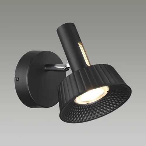 Бра LED Mali 6643/7WL Odeon Light чёрный на 1 лампа, основание чёрное в стиле хай-тек  фото 4