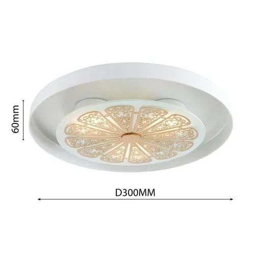 Светильник потолочный LED Incarnatio 2602-3C Favourite белый 3 лампы, основание золотое белое в стиле прованс  фото 2