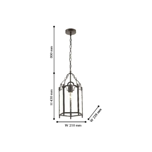 Светильник подвесной Mirum 1954-1P Favourite прозрачный 1 лампа, основание коричневое в стиле кантри  фото 2