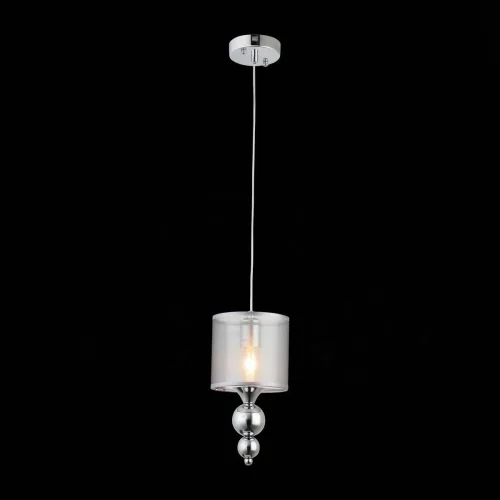 Светильник подвесной Pazione SLE107103-01 Evoluce серый серебряный 1 лампа, основание хром в стиле современный  фото 3
