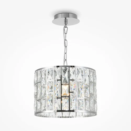 Светильник подвесной Gelid MOD184-PL-01-CH Maytoni прозрачный на 1 лампу, основание хром в стиле современный Светильник подвесной Gelid MOD184-PL-01-CH Maytoni прозрачный на 1 лампу, основание хром в стиле современный