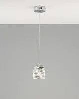 Светильник подвесной LED Lazio V10430-PL Moderli прозрачный 1 лампа, основание хром в стиле современный 