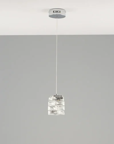 Светильник подвесной LED Lazio V10430-PL Moderli прозрачный 1 лампа, основание хром в стиле современный 