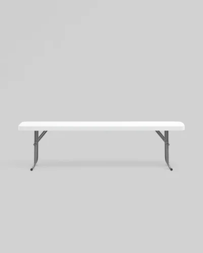 Скамейка складная 152*25*42см, белая УТ000040166 Stool Group, белый/, ножки/металл/серый, размеры - ***** фото 3