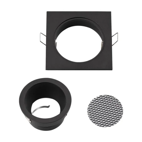 Светильник точечный Morus 371002 Novotech чёрный на 1 лампу, основание чёрное в стиле современный хай-тек квадратный фото 5
