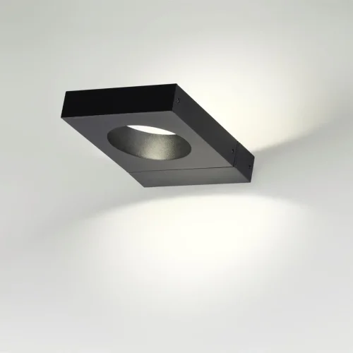 Настенный светильник уличный LED Tilda 6653/5WL Odeon Light уличный IP54 чёрный на 1 лампу, плафон чёрный в стиле хай-тек LED фото 3