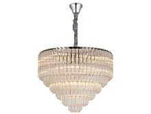 Люстра подвесная 8908+9/C Newport прозрачная на 17 ламп, основание никель в стиле классический современный американский 