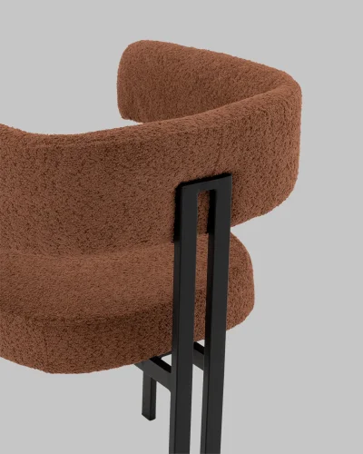 Стул Серенидат букле терракотовый УТ000041350 Stool Group, терракотовый/букле, ножки/металл/чёрный, размеры - ***** фото 6