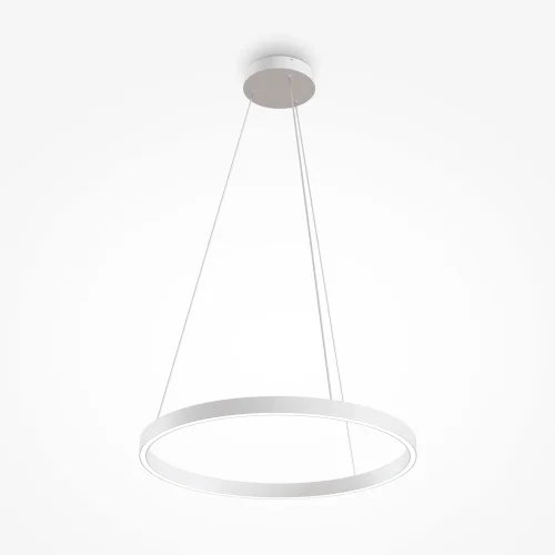 Светильник подвесной LED Rim MOD058PL-L32WK Maytoni белый 1 лампа, основание белое в стиле современный хай-тек минимализм кольца фото 3