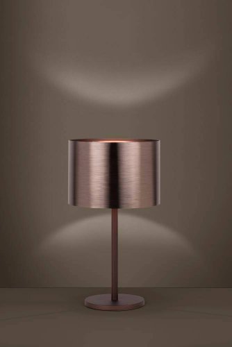 Настольная лампа Saganto 39394 Eglo коричневая 1 лампа, основание коричневое металл в стиле современный  фото 3