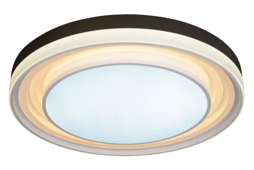 Люстра потолочная LED с пультом Summery B6317-192W/800 WH iLedex белая на 1 лампа, основание чёрное в стиле современный хай-тек с пультом кольца фото 3