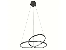 Светильник подвесной LED 15202/S black glossy Newport чёрный 1 лампа, основание чёрное в стиле современный хай-тек минимализм кольца