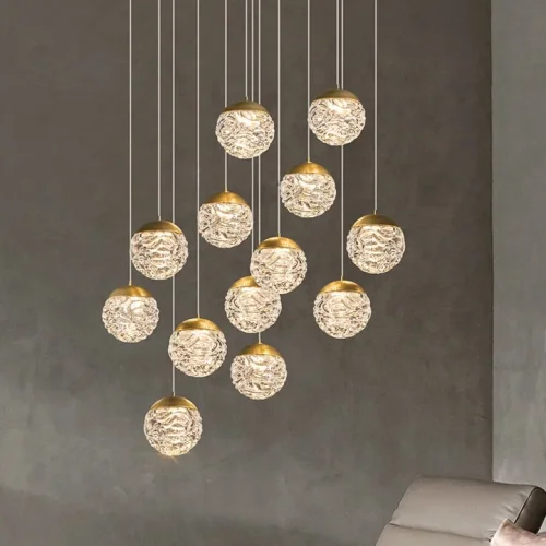 Светильник подвесной VERENA MORE L13 212484-23 ImperiumLoft прозрачный на 13 ламп, основание латунь в стиле современный фото 11 Светильник подвесной VERENA MORE L13 212484-23 ImperiumLoft прозрачный на 13 ламп, основание латунь в стиле современный фото 11