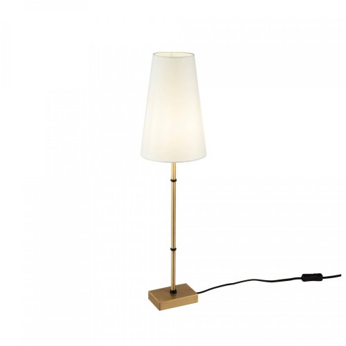 Настольная лампа Zaragoza H001TL-01BS Maytoni белая 1 лампа, основание латунь металл в стиле кантри 