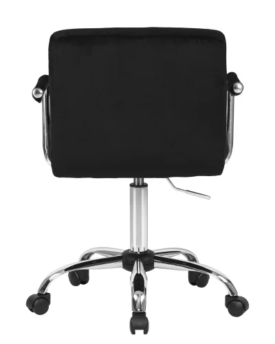 Офисное кресло набор 2 шт. SET-2 9400-LM TERRY, цвет сиденья черный велюр (MJ9-101), цвет основания хромированная сталь Dobrin, /велюр, ножки/металл/хром, размеры - 810*950***580*580 фото 6