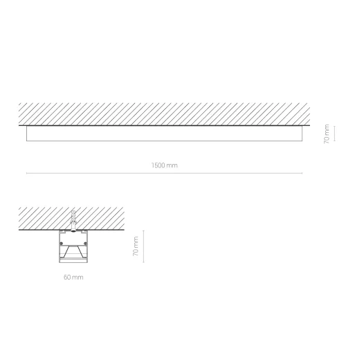 Светильник офисный потолочный LED Office Pro Led 10215-NW Nowodvorski размеры *60*1500 мм, тёплый белый 3000К, 4820 лм, мощность 40 вт, на 16 кв.м фото 4