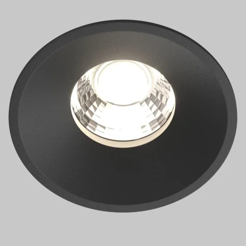 Светильник точечный LED Round DL058-12W-DTW-B Maytoni чёрный 1 лампа, основание чёрное в стиле современный хай-тек круглый фото 2